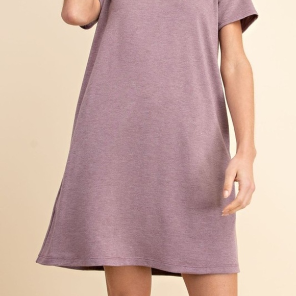 Light Plum T-shirt Dress - Picture 5 of 6